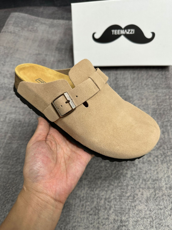 TEEMAZZI moterų mule su piršto kapu iš natūralios odos, kasdieniai laisvalaikio batai moterims, EVA padas, odinė vidinė danga (Viršutinė medžiaga: oda; Padas: EVA; Vidinis: oda)