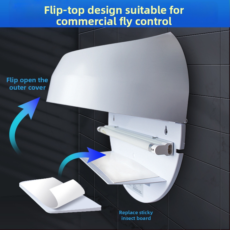 Insect Control лампа за убийство на комари – LED лов лампа със лепкава уловка, за търговски и домашен използване, без токсични вещества, индустриален стил