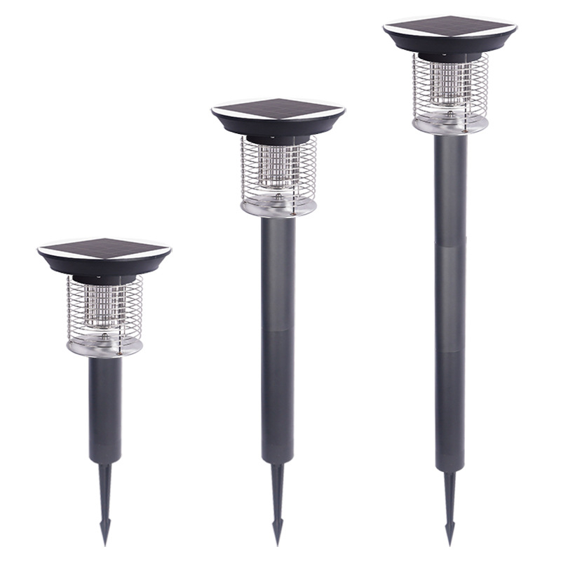 Лампа за комари на открито с електрически удар – соларна, водоустойчива, въртяща се LED лампа за двор до 10㎡, алуминиев корпус