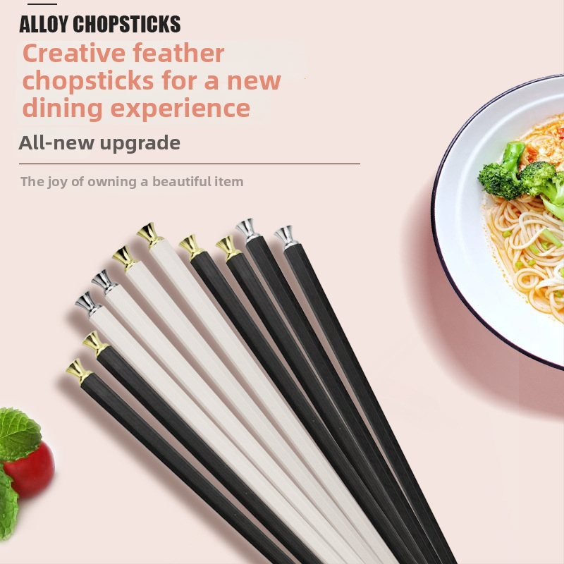 Ēšanas kociņi no sakausējuma, pretslīdoši, izturīgi pret pelējumu, izturīgi pret augstām temperatūrām, roku darbs