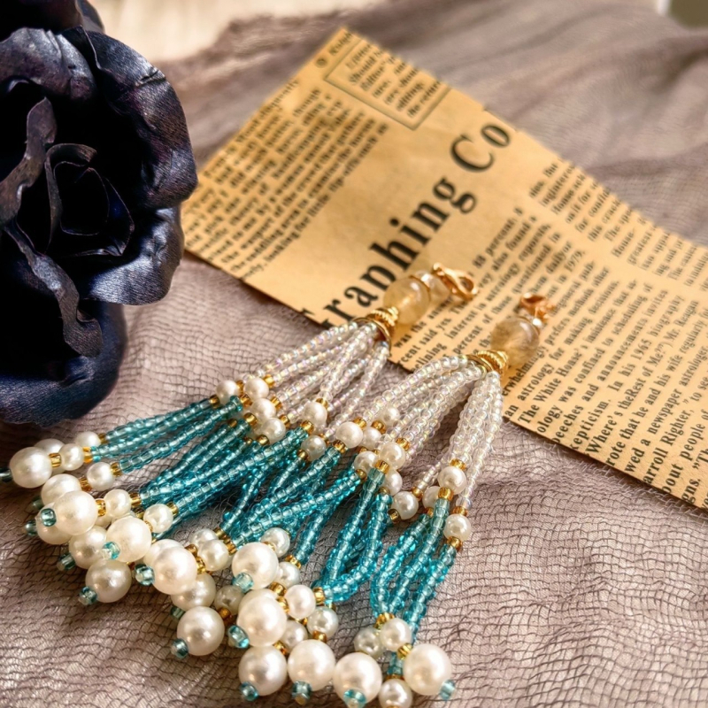 Componentă de bijuterii handmade cu mărgele și ciucuri - piesă DIY pentru brățară cu mărgele (Brand: Other; Sursă: în stoc; Grupă de vârstă: Adulti; Sezon: Vara 2024)