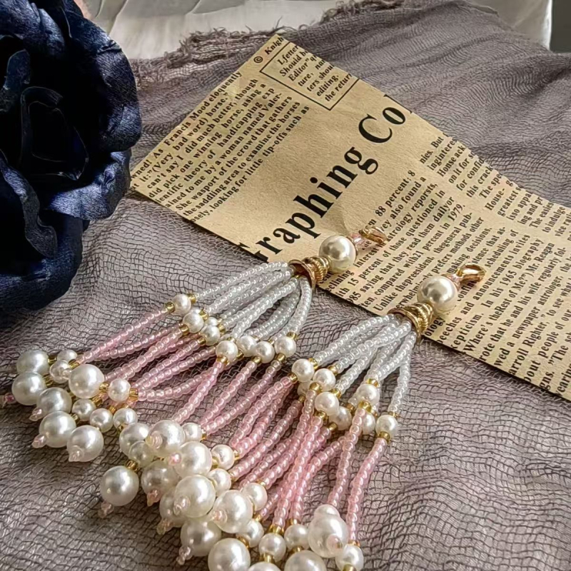 Componentă de bijuterii handmade cu mărgele și ciucuri - piesă DIY pentru brățară cu mărgele (Brand: Other; Sursă: în stoc; Grupă de vârstă: Adulti; Sezon: Vara 2024)