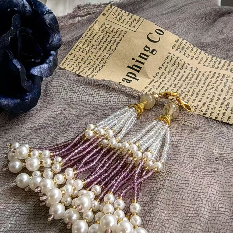 Componentă de bijuterii handmade cu mărgele și ciucuri - piesă DIY pentru brățară cu mărgele (Brand: Other; Sursă: în stoc; Grupă de vârstă: Adulti; Sezon: Vara 2024)