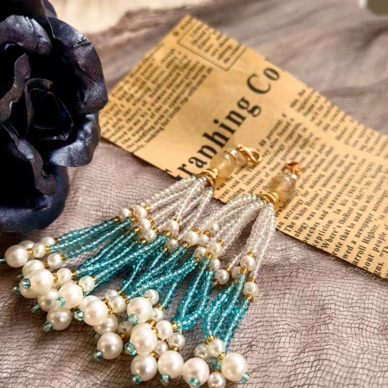 Componentă de bijuterii handmade cu mărgele și ciucuri - piesă DIY pentru brățară cu mărgele (Brand: Other; Sursă: în stoc; Grupă de vârstă: Adulti; Sezon: Vara 2024)