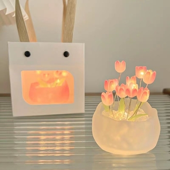 Tulipan noćna lampica – DIY ručno izrađeni dar za završnu maturu, romantičan dar za djevojku ili najbolju prijateljicu; Marka: Unique; Tip sjenila: Drugi; Izvor svjetla: Drugi; Snaga: Drugi; Napon: Drugi