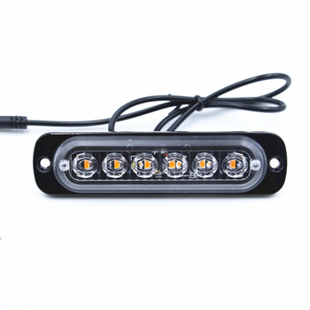 LED строб светлина за решетката на камиона, дистанционно управление, 12-24V, 6 LED, 500 lm, 0.5 W на LED, алуминиев сплав