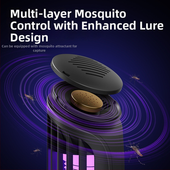 Žiarovka na hubenie komárov s UV lúčom a elektrickým šokom, 3W, zabudovaná batéria 1001–1600mAh, doba nabíjania 1–3 hod, pokrytie až 10㎡