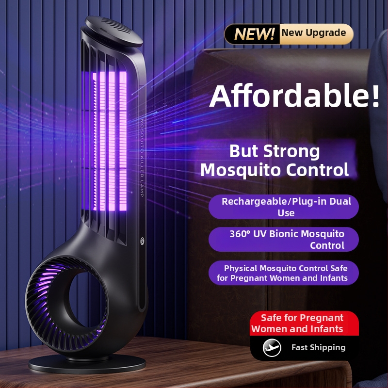 Žiarovka na hubenie komárov s UV lúčom a elektrickým šokom, 3W, zabudovaná batéria 1001–1600mAh, doba nabíjania 1–3 hod, pokrytie až 10㎡