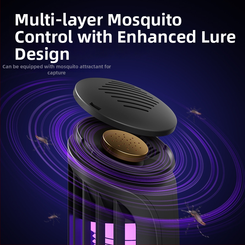 Žiarovka na hubenie komárov s UV lúčom a elektrickým šokom, 3W, zabudovaná batéria 1001–1600mAh, doba nabíjania 1–3 hod, pokrytie až 10㎡