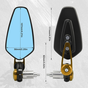 Motoros kerékpár visszapillantó tükör, négyzet alakú, ABS, RS028 modell, SPEEDPARK
