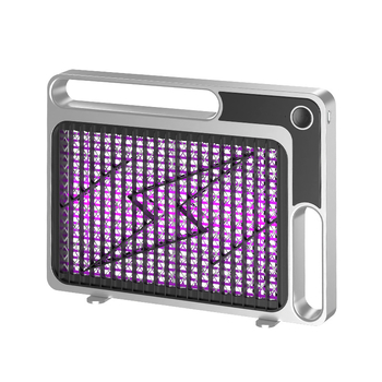 Електрошокова лампа за улов на комари, UV лампа, обхват 10 м², вградена батерия 1600 mAh, USB зареждане