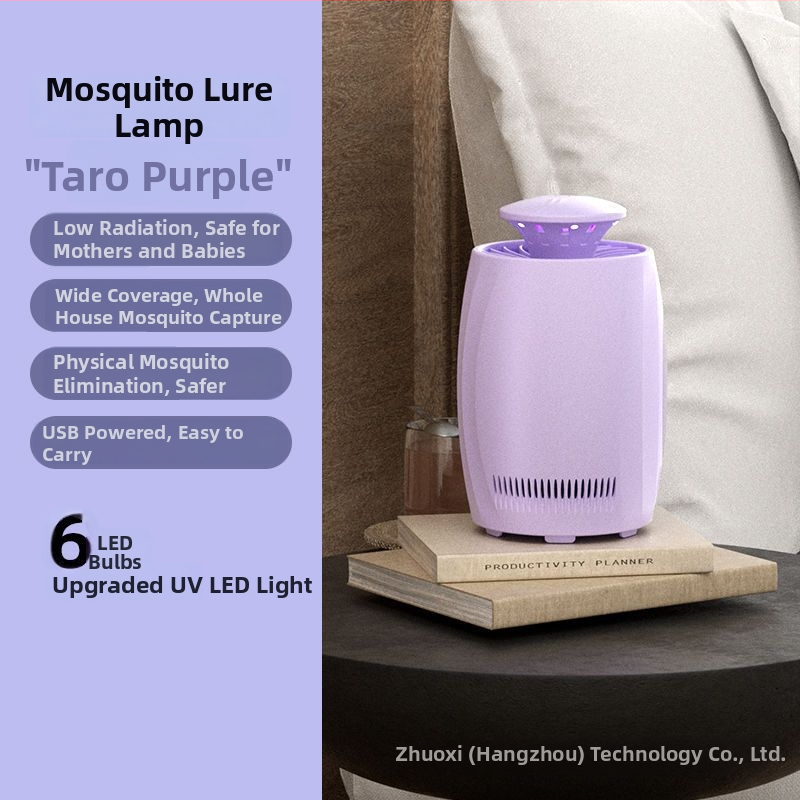 Domáca lampa na hubenie komárov s UV svetlom, svetelná pasca, vhodná pre 31–40 m², netoxická, trvalý režim