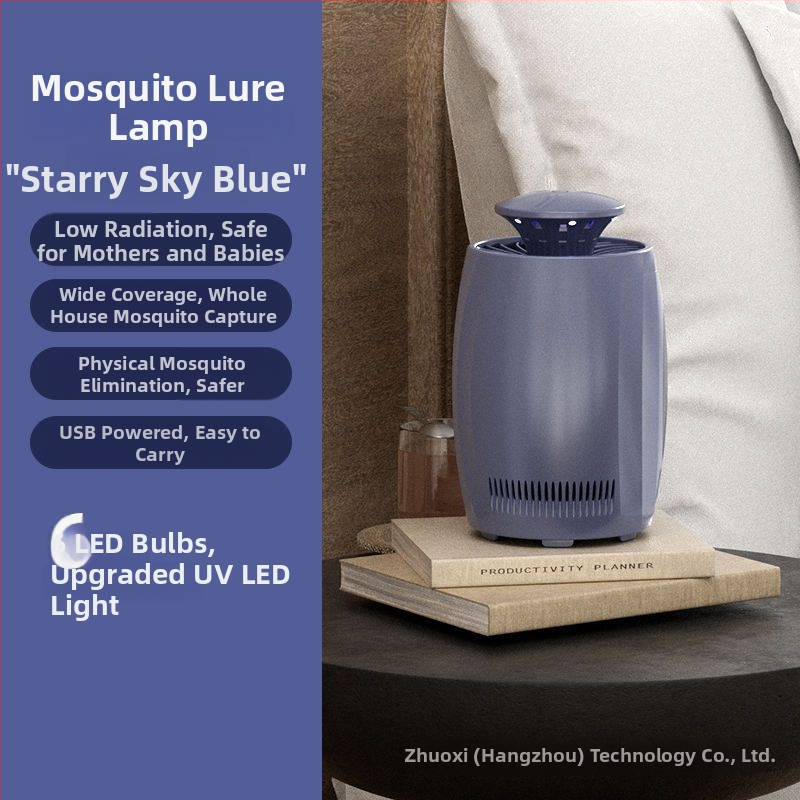 Domáca lampa na hubenie komárov s UV svetlom, svetelná pasca, vhodná pre 31–40 m², netoxická, trvalý režim