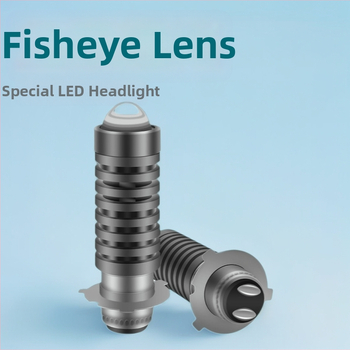 Motocyklové svetlo s fisheye objektívom, model P15D-25-3, hliníkové puzdro, vstavaný kryt, napätie 12–80V AC/DC, výkon 30W, svetelný tok 580 lm