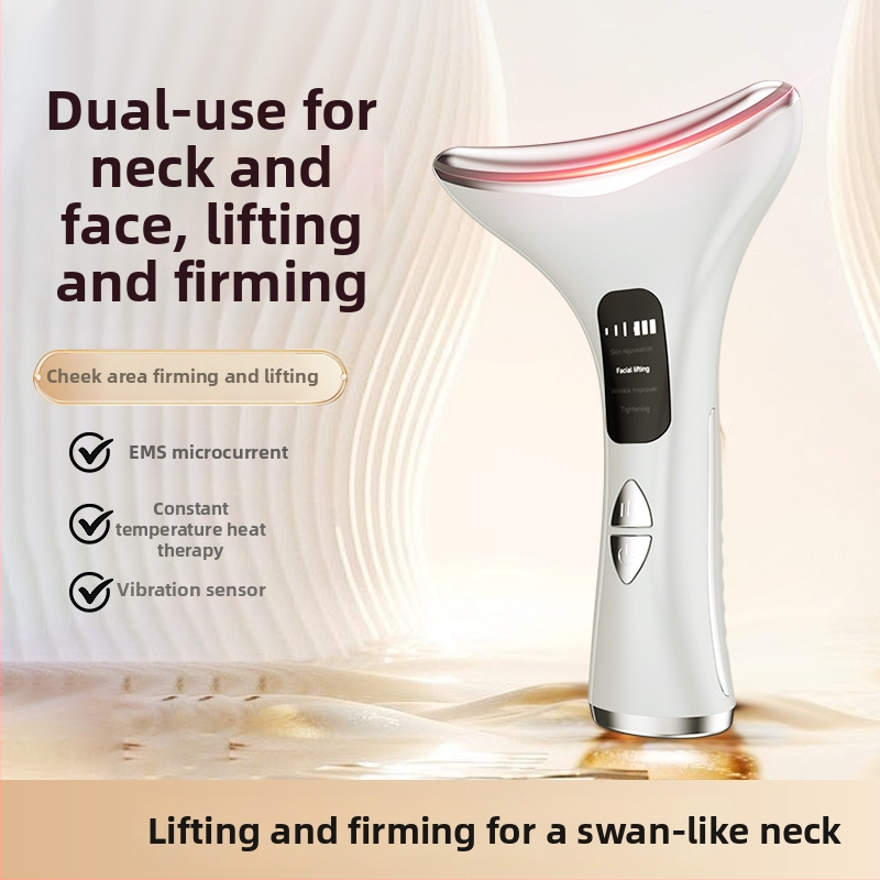 EMS mikro srovės kaklo grožio prietaisas – pakėlimas ir tonizavimas, vibro masazas, pastovi temperatūra įkaitinimas, modelis M5