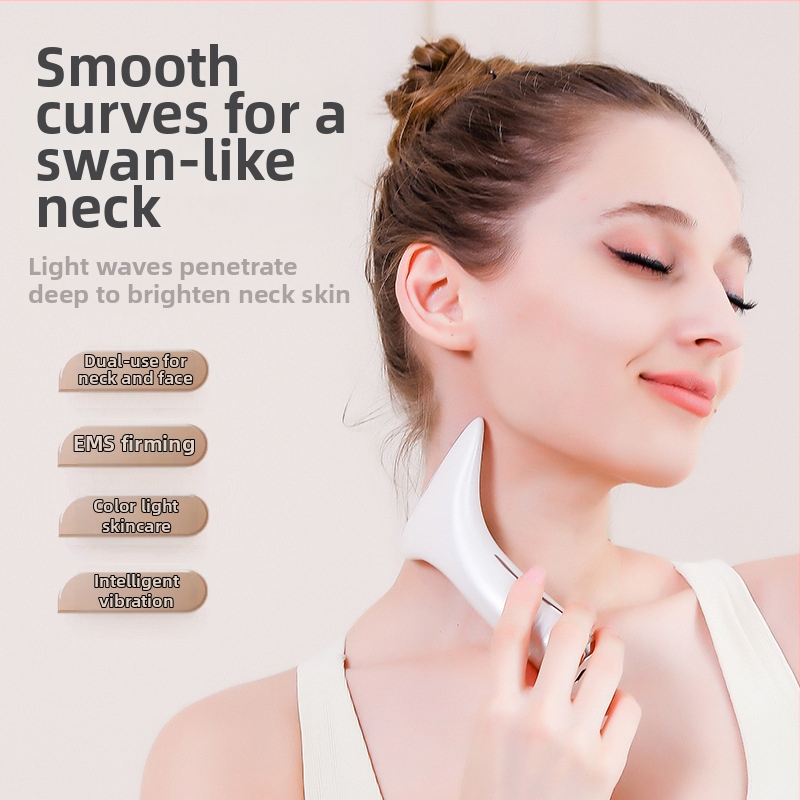 EMS mikro strāvas kakla skaistumierīce – pacelšana un nostiprināšana, vibrācijas masāža, konstanta apkures temperatūra, modeļa M5
