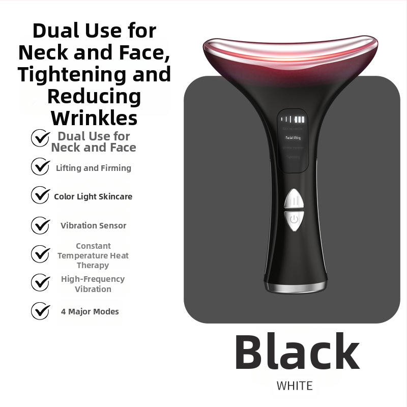 EMS mikro srovės kaklo grožio prietaisas – pakėlimas ir tonizavimas, vibro masazas, pastovi temperatūra įkaitinimas, modelis M5
