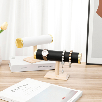 Regál na šperky z masívneho dreva, tvar I, jednoúrovňový, Bozhong