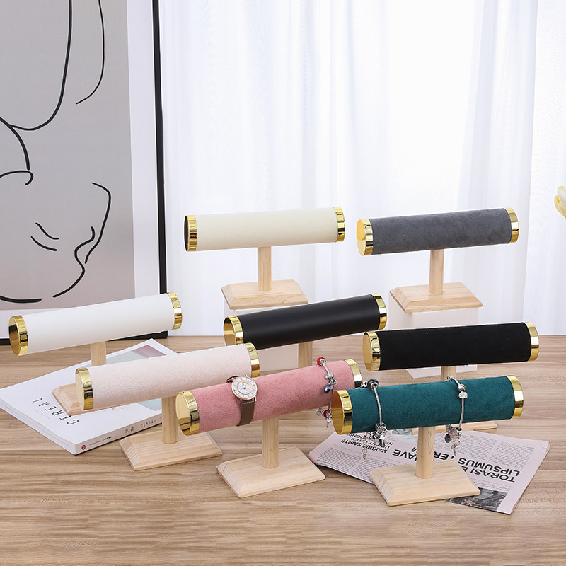 Regál na šperky z masívneho dreva, tvar I, jednoúrovňový, Bozhong