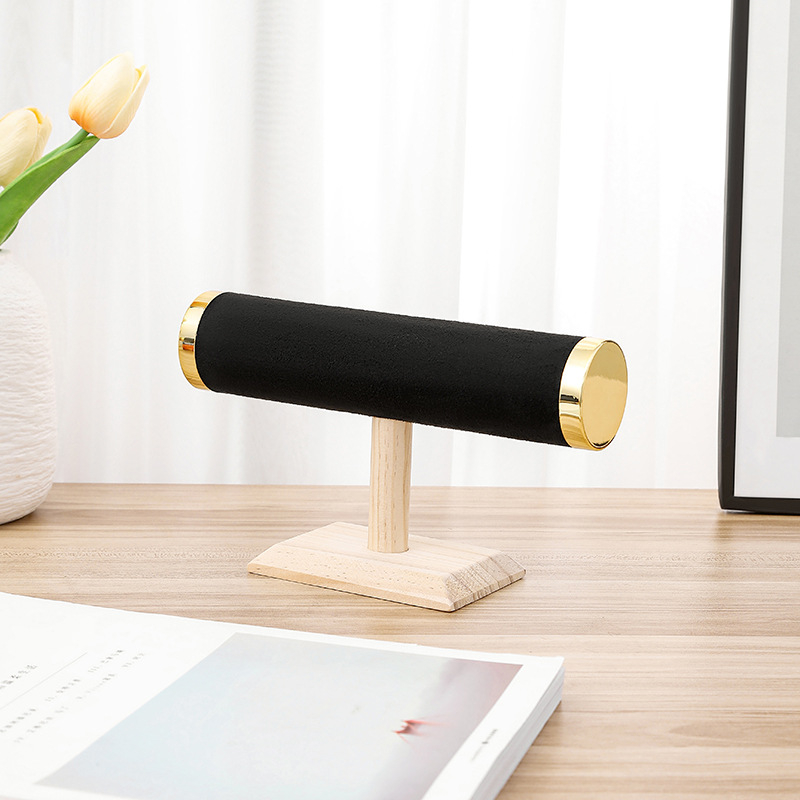 Regál na šperky z masívneho dreva, tvar I, jednoúrovňový, Bozhong