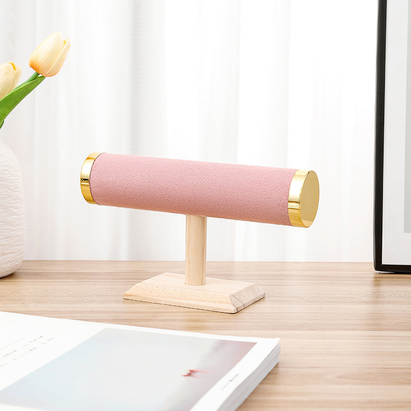 Regál na šperky z masívneho dreva, tvar I, jednoúrovňový, Bozhong