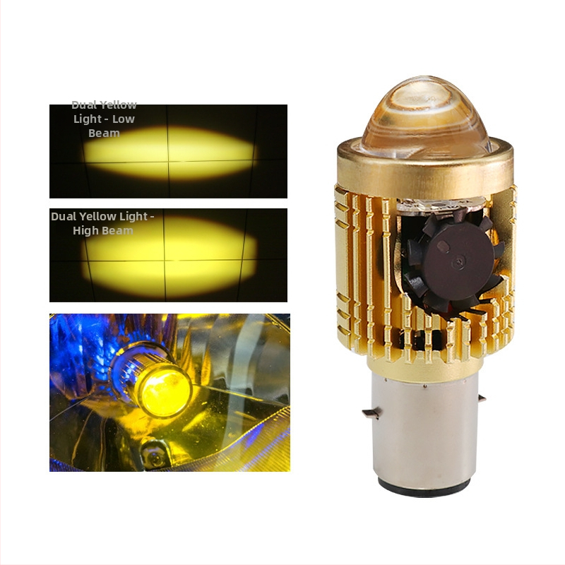 Svetlomet na motocykel H4 s fisheye objektívom, telo z hliníkovej zliatiny, vstavané svetlo, 30W, 12–80V, LED 3570+3030