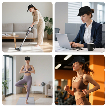 Șapcă portabilă de terapie cu LED cu lumină roșie pentru uz casnic, 660 nm și 850 nm, dispozitiv de îngrijire a părului cu baterie încorporată 300–500 mAh