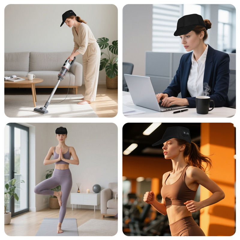 Șapcă portabilă de terapie cu LED cu lumină roșie pentru uz casnic, 660 nm și 850 nm, dispozitiv de îngrijire a părului cu baterie încorporată 300–500 mAh