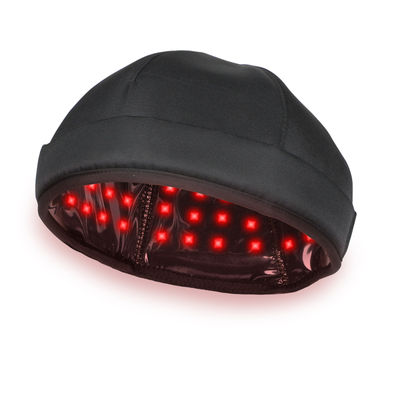 Șapcă portabilă de terapie cu LED cu lumină roșie pentru uz casnic, 660 nm și 850 nm, dispozitiv de îngrijire a părului cu baterie încorporată 300–500 mAh