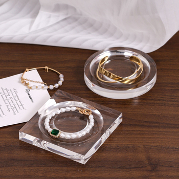 Xiuli едночастова акрилна подложка за показване на бижута и подбор на мънини, правоъгълна форма, модел X1460, 1 слой, премиум стил.