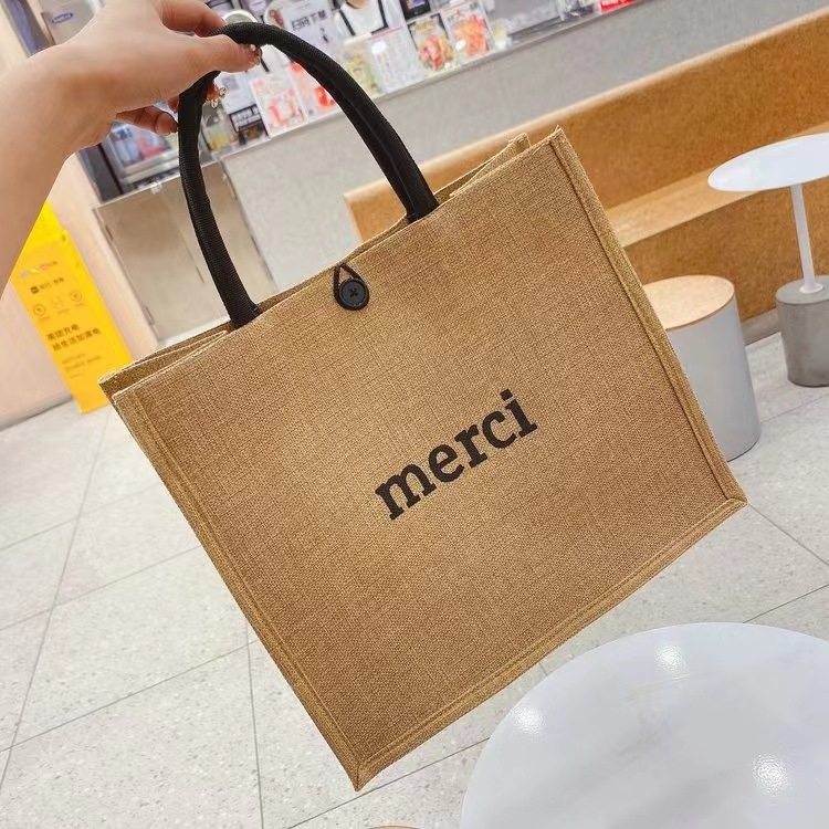 Чанта Tote от памук и лен, подплата полиестер, заключване, вътрешен джоб с цип и джоб за телефон, двойни дръжки