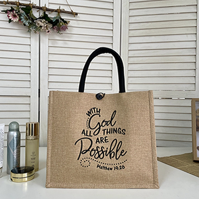 Чанта Tote от памук и лен, подплата полиестер, заключване, вътрешен джоб с цип и джоб за телефон, двойни дръжки