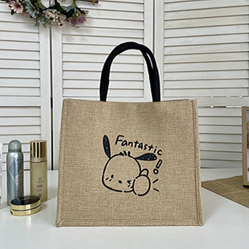 Чанта Tote от памук и лен, подплата полиестер, заключване, вътрешен джоб с цип и джоб за телефон, двойни дръжки