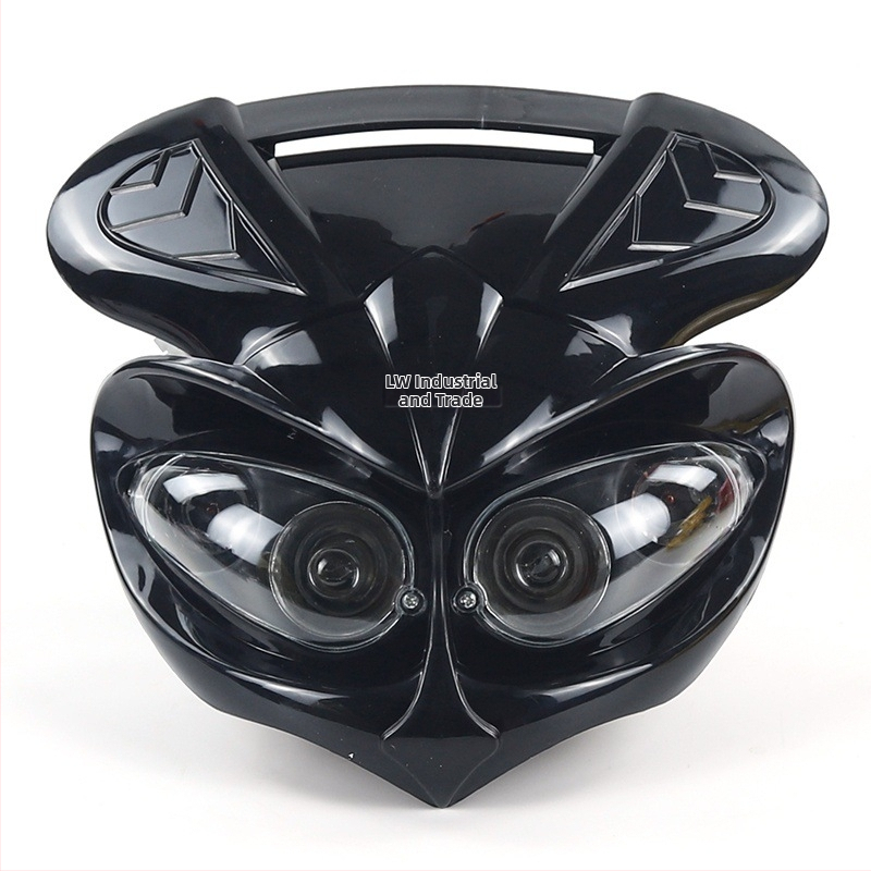 LED predné svetlo na off-road motocykel s plastovým telom a lampou s štyrmi očami vo vzhľade ducha, 12V, 35W