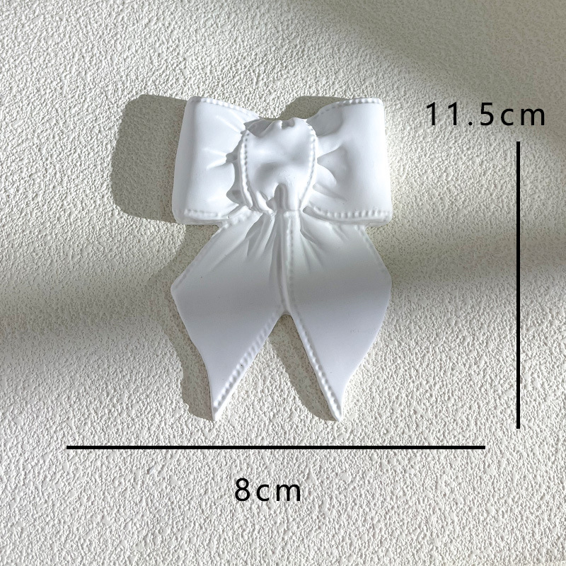 Gipsový úložný tanier so mašličkou — jednovrstvový model, kreatívny nordický dizajn, 1 vrstva, rekvizita pre fotografiu