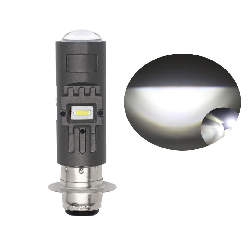Motociklističko LED spot svjetlo prednje svjetlo s lećom H4/BA20D/P15D, 15W, 1500LM, 12-80V, 1860LED izvor svjetla, kućište od avionskog aluminija