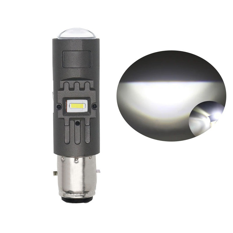 Motociklističko LED spot svjetlo prednje svjetlo s lećom H4/BA20D/P15D, 15W, 1500LM, 12-80V, 1860LED izvor svjetla, kućište od avionskog aluminija