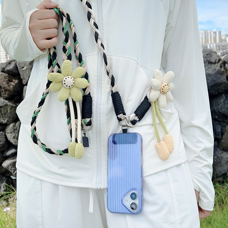 Cvjetno tkan lančić za telefon s dugim remenom, crossbody stil, moderan i sladak dodatak za žene