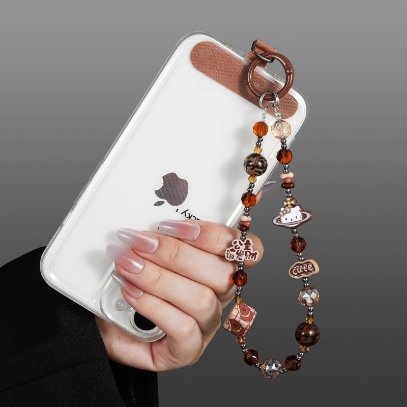 Șnur de telefon cu cristal și aliaj, electroplacare, cablu din oțel, cataramă metalică, stil feminin