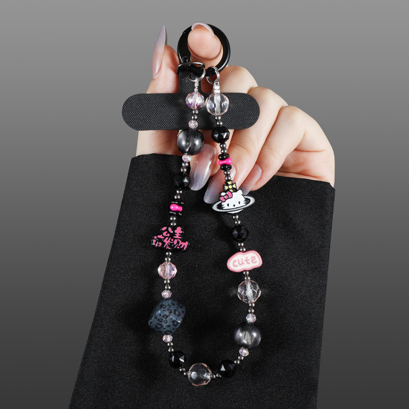 Șnur de telefon cu cristal și aliaj, electroplacare, cablu din oțel, cataramă metalică, stil feminin