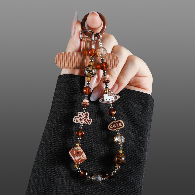 Șnur de telefon cu cristal și aliaj, electroplacare, cablu din oțel, cataramă metalică, stil feminin