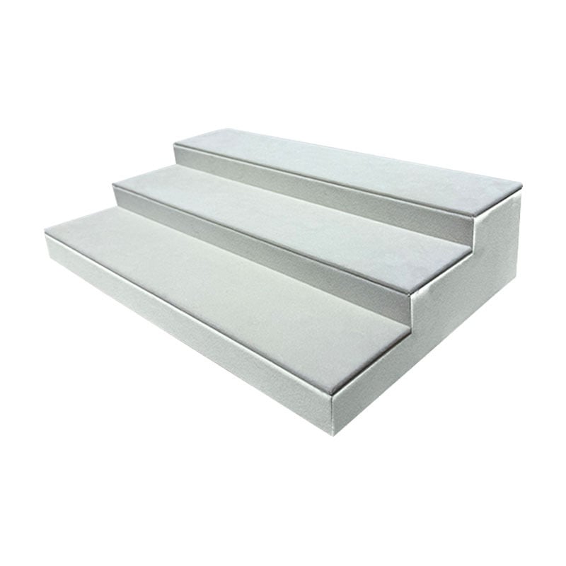 Трислойна трапецовидна стойка за бижута с фланелена повърхност, кадифено покритие и железна изработка – скандинавски стил