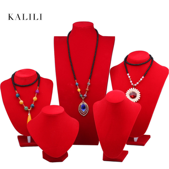 Дисплей за колиета — червен V-образен манекен за колие, стил арт-вятър, материал: Друг, година/сезон: Друг