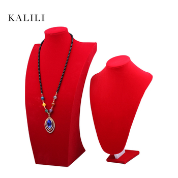 Дисплей за колиета — червен V-образен манекен за колие, стил арт-вятър, материал: Друг, година/сезон: Друг