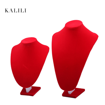 Дисплей за колиета — червен V-образен манекен за колие, стил арт-вятър, материал: Друг, година/сезон: Друг