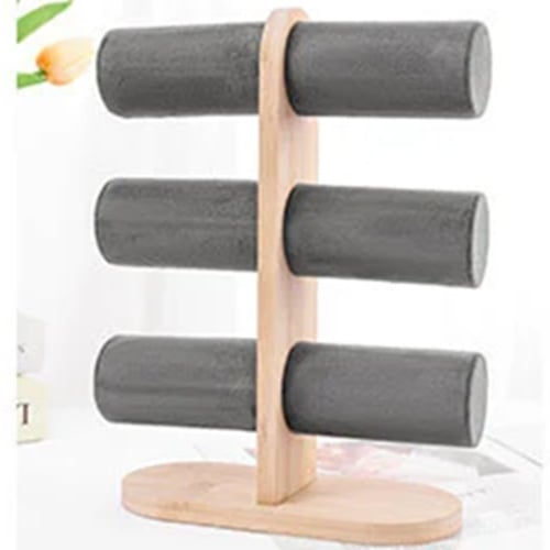 Държач за бижута от бамбук с корпус от твърдо дърво, сплайсинг техника, луксозен дисплей, пускан през лятото на 2021 г.