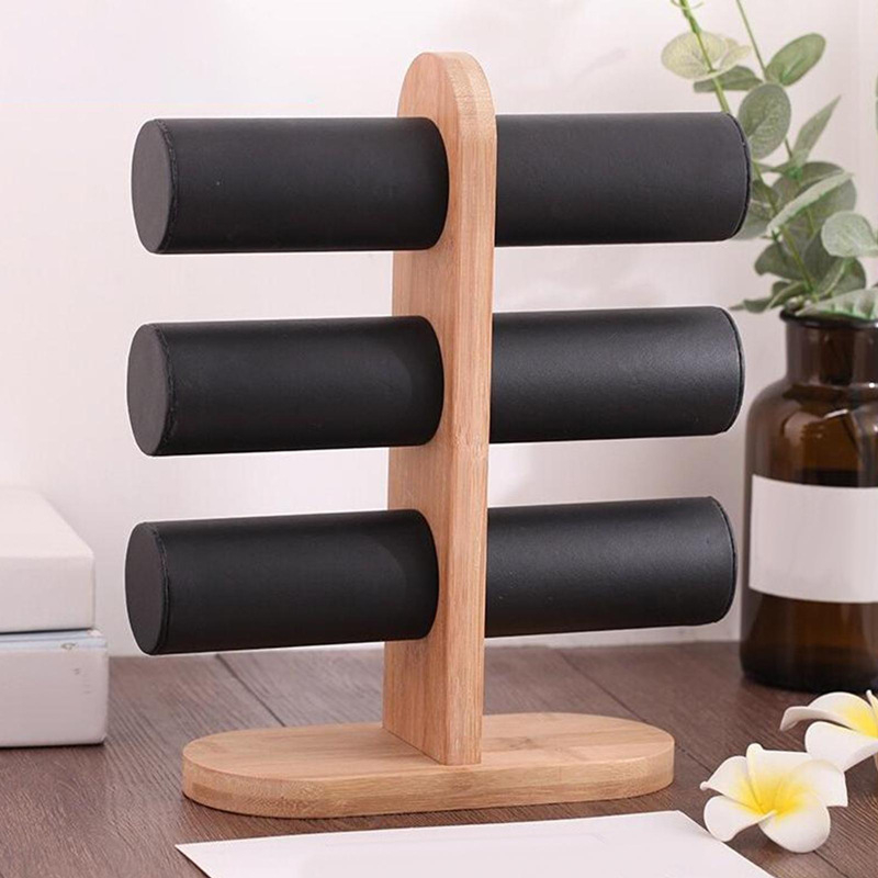 Държач за бижута от бамбук с корпус от твърдо дърво, сплайсинг техника, луксозен дисплей, пускан през лятото на 2021 г.