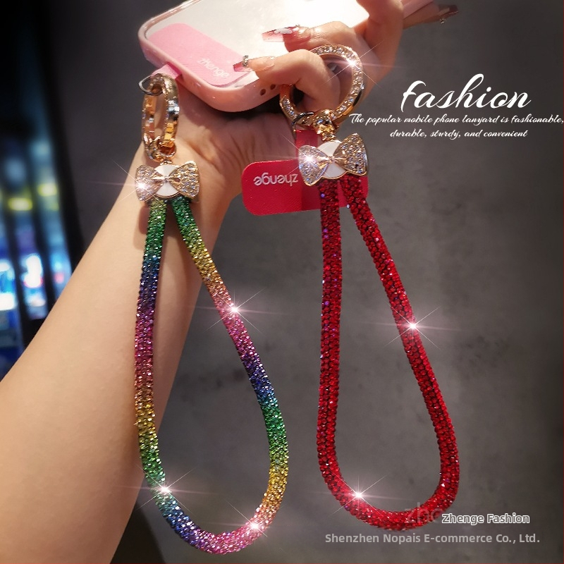 Telefono pakabukas su deimantiniu kaspinu ir geometriniu pakabuku, rankų darbo, daugiafunkcinis, Jane grids