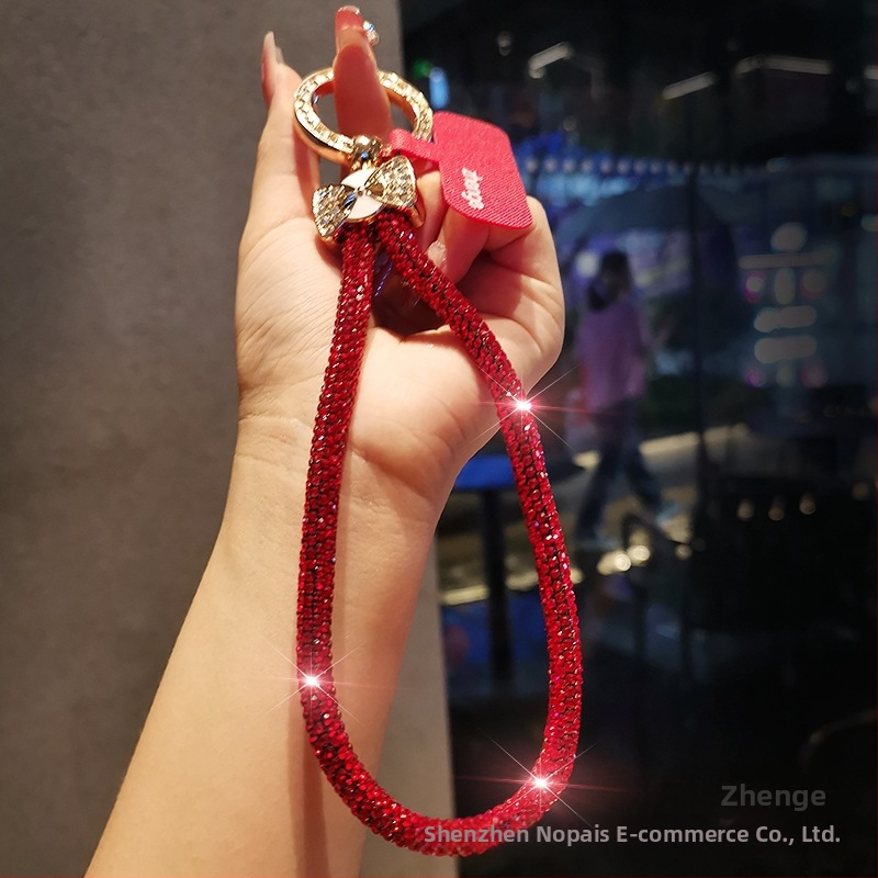 Telefono pakabukas su deimantiniu kaspinu ir geometriniu pakabuku, rankų darbo, daugiafunkcinis, Jane grids