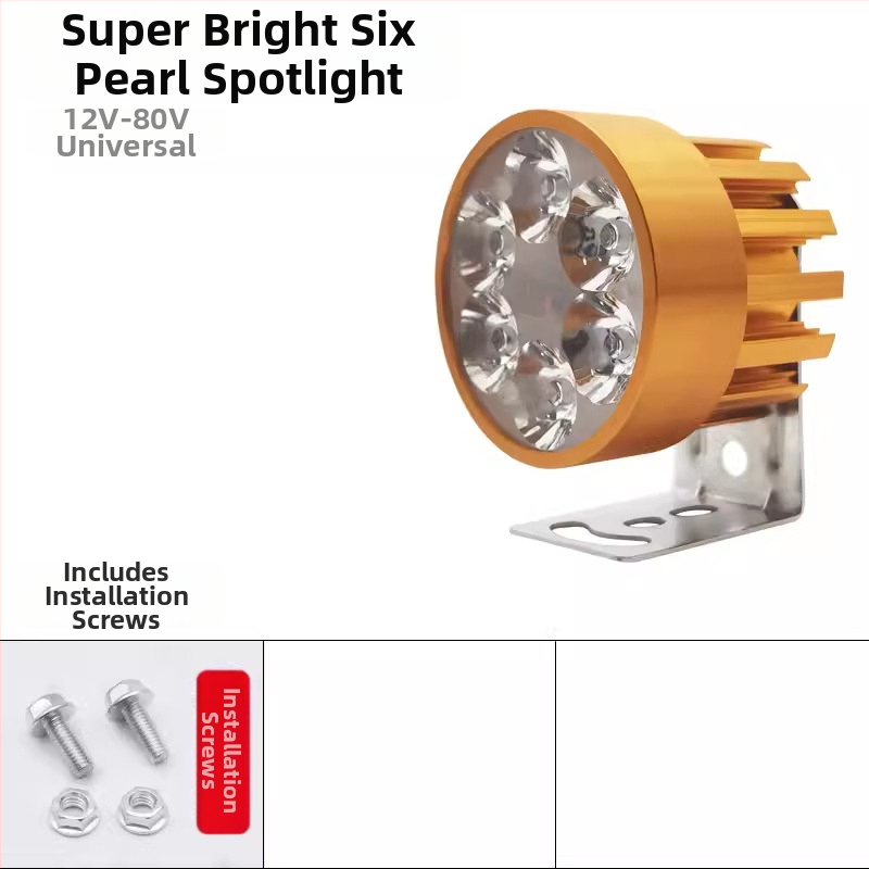 Hlavné svetlo pre motocykel a elektrické bicykle - Ultra jasné LED, Štýl 01, 6W, 12V, hliníkové telo